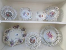 6 ribbon dishes and one other