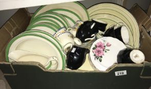 An assortment of tea & dinner ware including Washington pottery, Grindley,