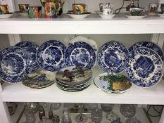 A quantity of collectors plates including Wedgwood flower fairies, Wedgwood Queens ware etc.