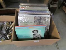 A box of classical records etc