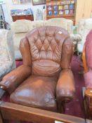 A leather arm chair