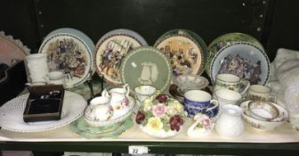 A collection of collectors plates,