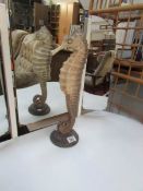 A seahorse figure