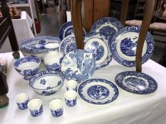 A mixed lot of blue and white china