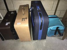 5 suitcases/bags including vintage case