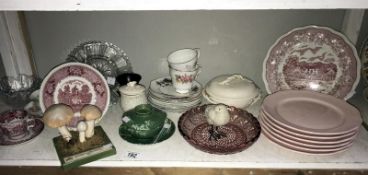 A quantity of miscellaneous china including oriental tea cup & stand