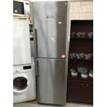 A Blomberg silver fridge / freezer