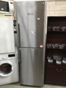 A Blomberg silver fridge / freezer