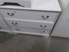 A white 3 drawer chest