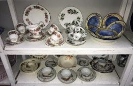 A quantity of part tea sets including Colclough, Chelsea & Regency etc.