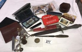 A box of miscellaneous including tins, boxes,
