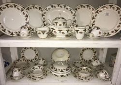 A bone china dinner service