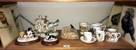 A mixed lot of commemorative china,