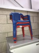 4 plastic childs chairs