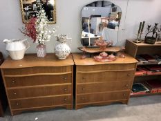 A retro dressing table & chest of drawers
