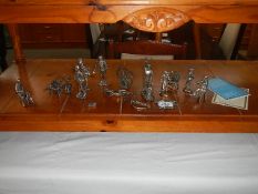 A quantity of Royal Hampshire antiques silver finish figures (these are not 925 sterling silver)