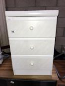 A 3 drawer chest of drawers