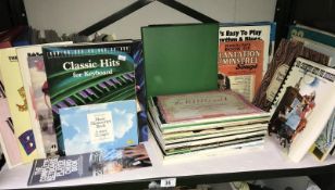 A large quantity of organ/piano music books and scores