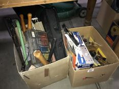 2 boxes of tools and fittings etc