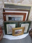 A mixed lot of framed and glazed prints