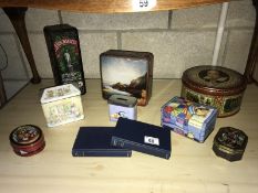 An assortment of tins