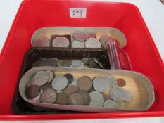 A mixed lot of coins including British, commemorative crowns,