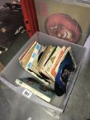 A collection of 45 rpm single records