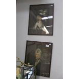 2 framed and glazed Pear's prints of ladies