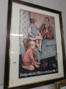 A 1960's reproduction of a first world war poster 'Daddy,