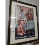 A 1960's reproduction of a first world war poster 'Daddy,