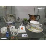 A mixed lot including Noritake, Lustre jug,