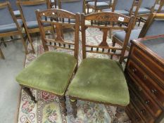 A set of 4 Edwardian dining chairs.