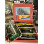 A Hornby '0' gauge model railway set (label to box reads 'Tank Goods set No.