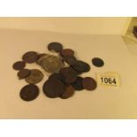 A quantity of 18th & 19th century coins and tokens including George III, William IV,