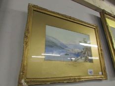 A framed and glazed watercolour 'Lake Lucerne' signed E. St.John.