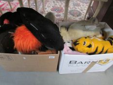 2 boxes of soft toys