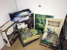 Tolkien related - A collection of 12 books including The Hobbit 75th Anniversary edition,