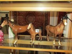 3 Beswick horses