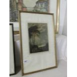 A framed and glazed limited edition artist's proof aquatint, 'Evening Light',