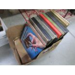 A box of mainly classical LP records