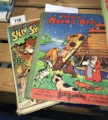Silly Symphony 2 books including Mickey Mouse Presents Silly Symphonies pop up book Babes in the