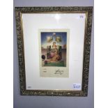 A Salvador Dali print stamped & signed in charcoal 'Dali'