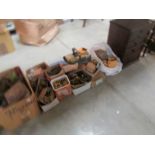 A quantity of vintage cabinet maker tools, accessories, door furniture,