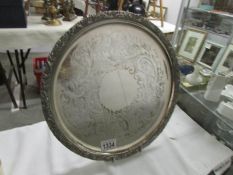 A super quality Sheffield chases silver plated tray
