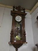 A double weight Vienna wall clock (pendulum needs a feather)