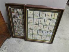 2 framed and glazed sets of cricket related cigarette cards.