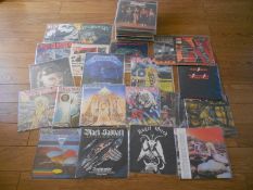 A Box (Appox 60) Rock, Heavy Metal LP’s records Metallica, Uriah Heep, Iron Maiden, Guns and Roses,