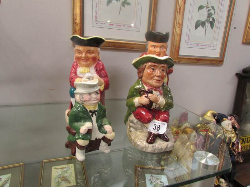 4 Toby jugs including Crown Windsor character jug,