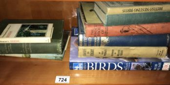 Birds and Ornithology - A collection of books including Birds in Flight (Pycroft) and British