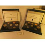 A mint 1990 and 1991 UK proof coin collections,